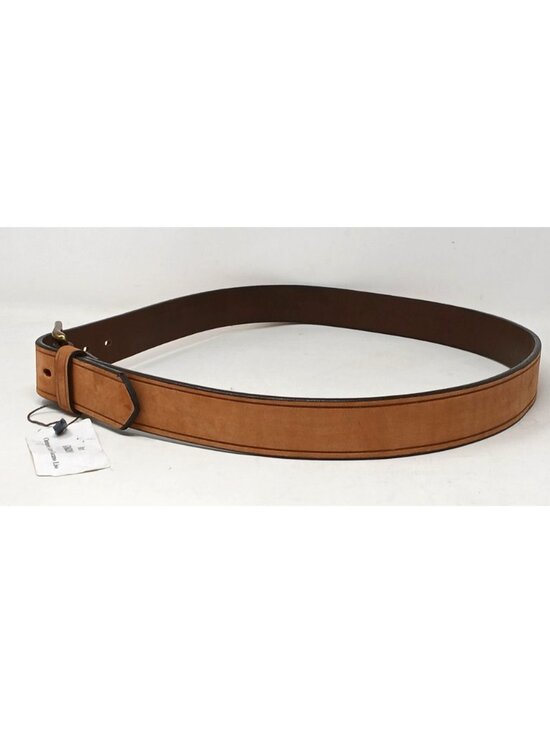 Brown Leather Belt 105 cm 40-42 With Brass Buckle Made Argentina #D-26i main image 4
